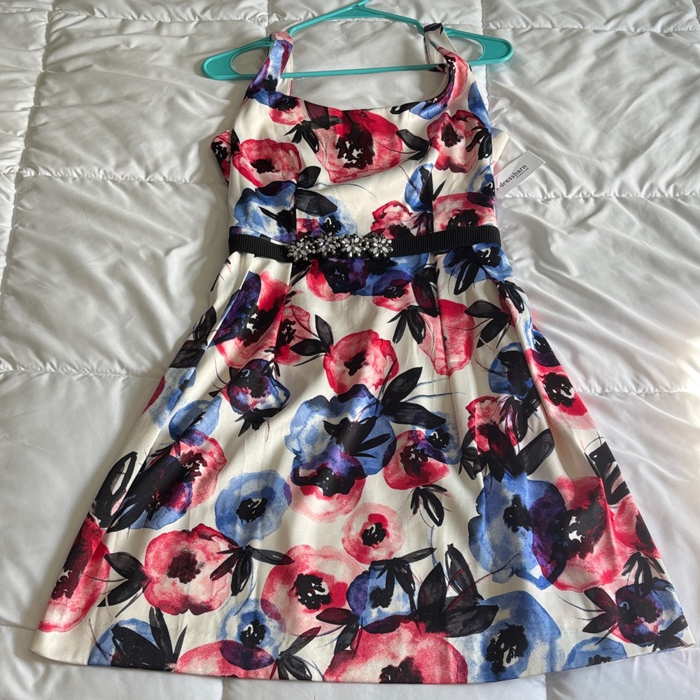 Floral Dress with Belt